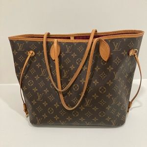 Louis Vuitton Neverfull MM Pivoine Pink Interior